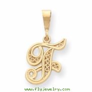 14k Initial F Charm