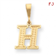 14k Initial H Charm