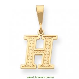 14k Initial H Charm