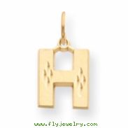 14k Initial H Charm