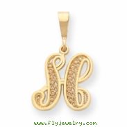 14k Initial H Charm