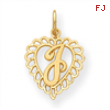 14k Initial J Charm