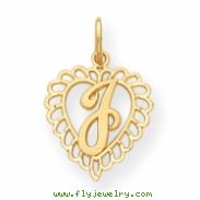 14k Initial J Charm