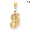 14k Initial J Charm