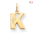 14k Initial K Charm