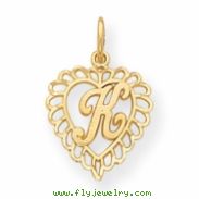 14k Initial K Charm