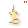 14k Initial L Charm