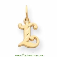 14k Initial L Charm