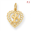 14k Initial L Charm