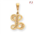 14k Initial L Charm