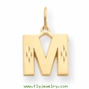 14k Initial M Charm