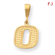 14k Initial O Charm