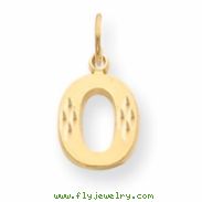 14k Initial O Charm