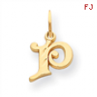 14k Initial P Charm