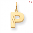 14k Initial P Charm