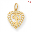 14k Initial P Charm