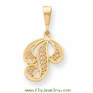 14k Initial P Charm