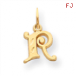 14k Initial R Charm