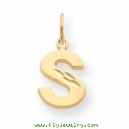 14k Initial S Charm