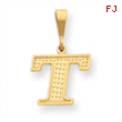 14k Initial T Charm