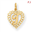 14k Initial T Charm