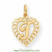14k Initial T Charm