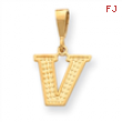 14k Initial V Charm