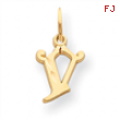 14k Initial V Charm