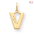 14k Initial V Charm