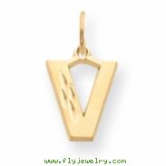 14k Initial V Charm