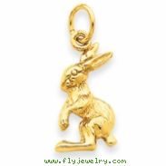 14k Jack Rabbit Charm