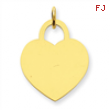 14k Large Engraveable Heart Charm