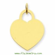 14k Large Engraveable Heart Charm