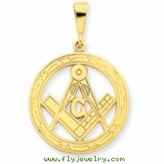 14k Large Masonic Pendant