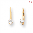 14k leverback earring