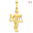 14k Libra Zodiac Charm