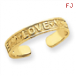 14k Love w/Hearts Toe Ring