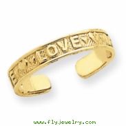 14k Love w/Hearts Toe Ring