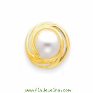 14k Mabe Cultured Pearl Earrings