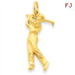 14k Male Golfer Charm