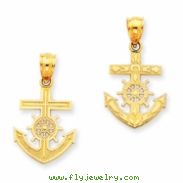 14k Mariner's Cross Pendant