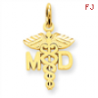 14k M.D. Caduceus Charm