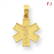 14k Medical Alert Symbol Pendant