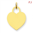 14k Medium Engraveable Heart Charm