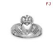 14K Medium White Gold Claddagh Ring