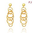 14K Multi-Circle Drop Earrings