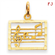 14k Musical Chart Charm