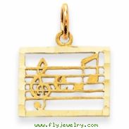 14k Musical Chart Charm