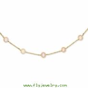 14K Natural Color Cultured Pearl Necklace chain