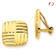 14k Non-pierced Basket weave Earrings